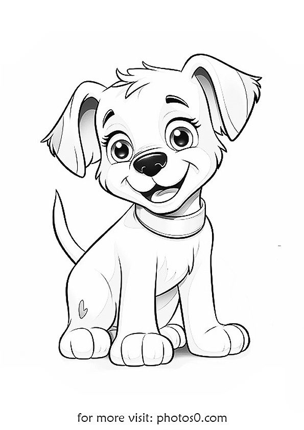 printable free puppy dog coloring page for kids