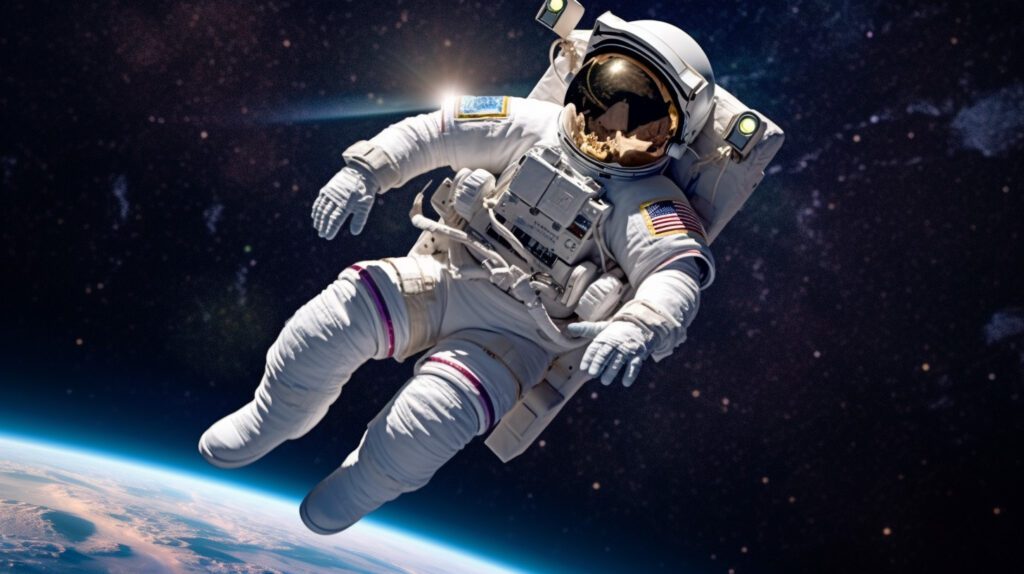 astronaut flying in space background wallpaper image for desktop windows laptop