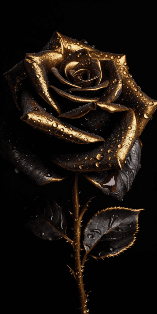 black gold rose
