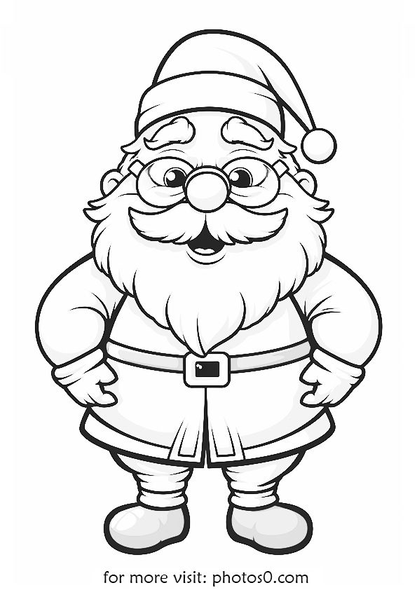 free printable santa claus coloring page for kids
