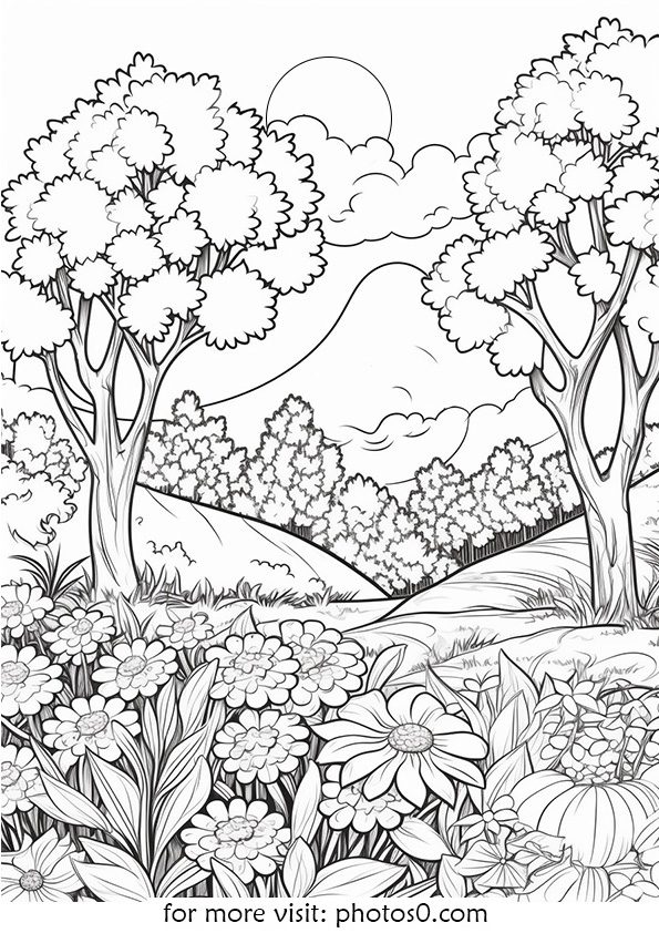 printable nautre coloring pages for adults
