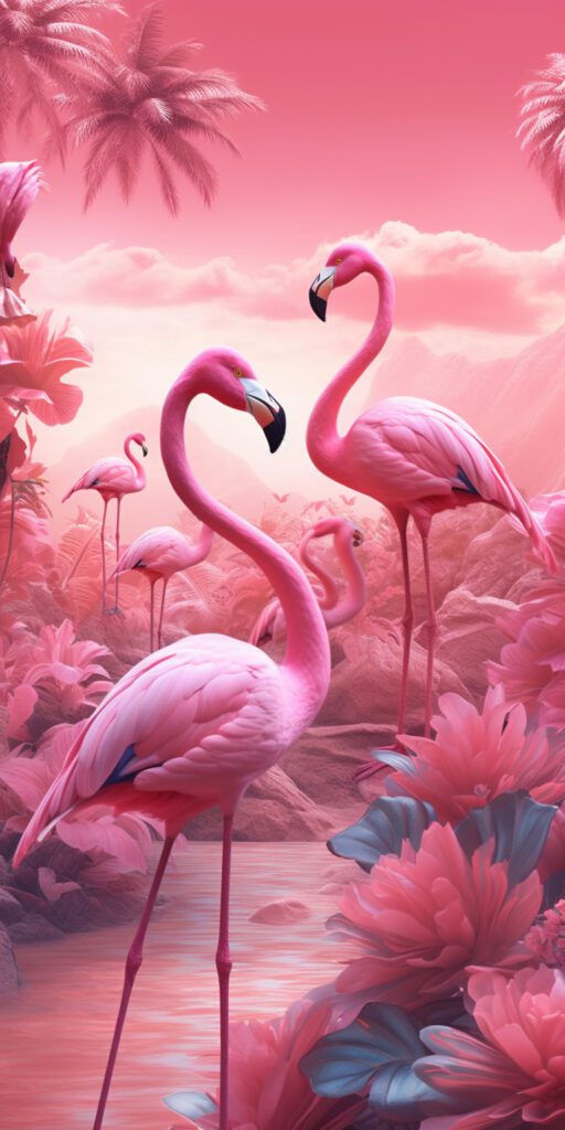pink flamingos wallpaper for mobile