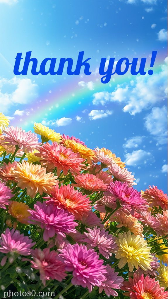 thank you flowers image for whatsapp