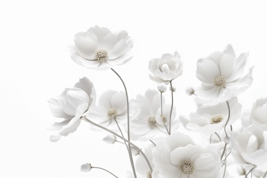 white floral flowers wallpaper for computer desktop