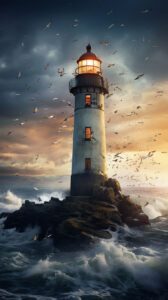 Beautiful lighthouse wallpaper for smartphone